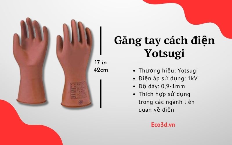 Găng tay cách điện hạ thế Yotsugi